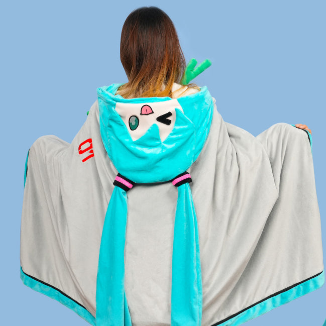 Officially Licensed Hatsune Miku Expression-Changing Plush Cape