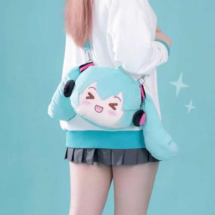 Offiziell lizenzierte Schultertasche aus der Hatsune Miku Squinted Eyes-Serie