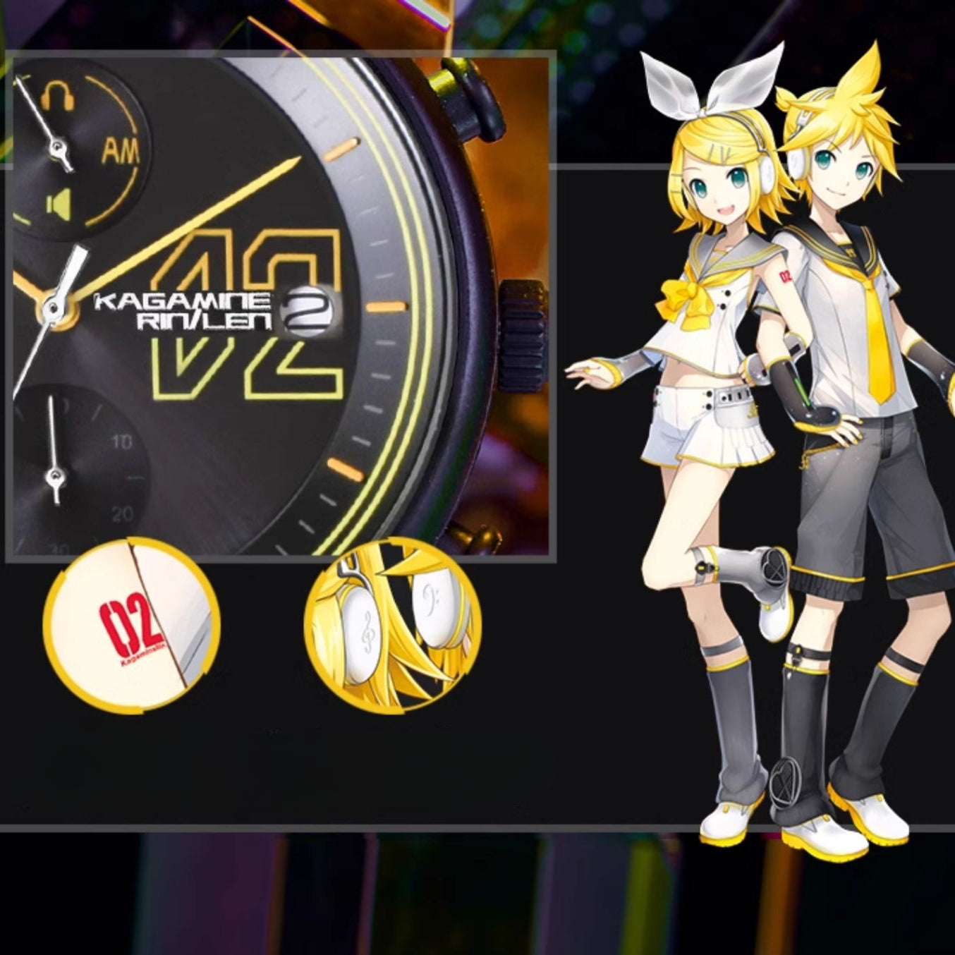 Offiziell lizenzierte Hatsune Miku Light & Shadow Concerto Solaruhr