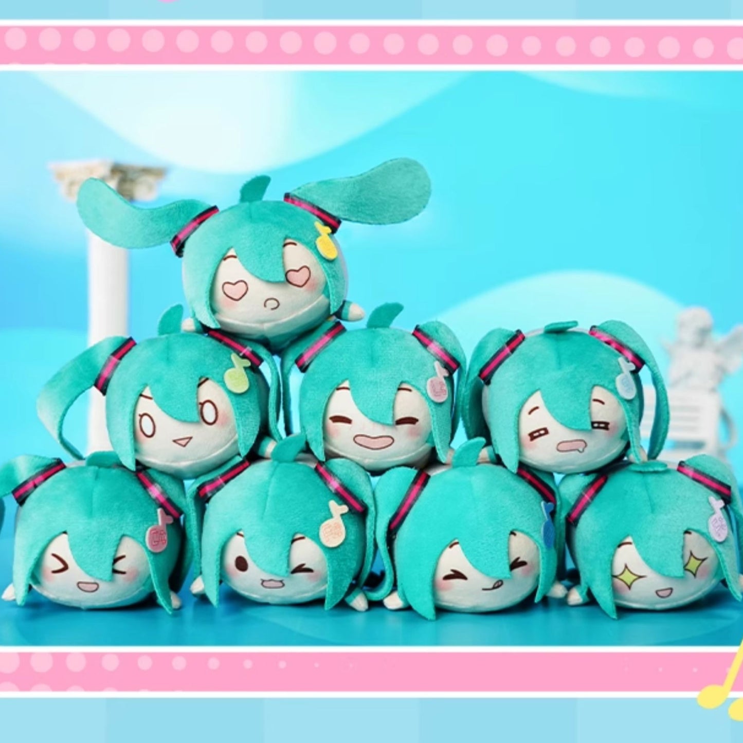 Boîte aveugle de petite peluche Fufu Hatsune Miku Ontonton sous licence officielle