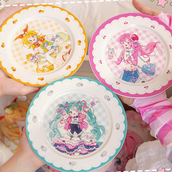 Offiziell lizenzierter Hatsune Miku Super Sugary Adhesive Girl Keramik-Aufbewahrungsteller