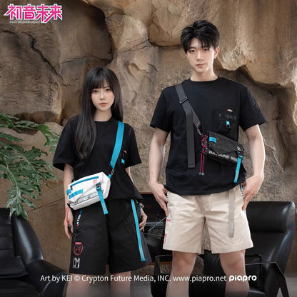 Official Hatsune Miku Neon EDM Sling Bag, Crossbody Chest Bag & Waist Pack