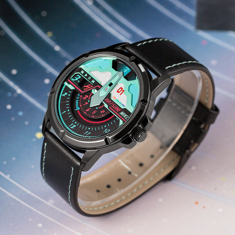 Montre à quartz Hatsune Miku Spinning Roulette sous licence officielle