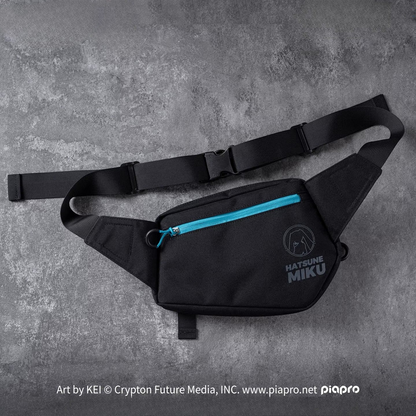 Official Hatsune Miku Neon EDM Sling Bag, Lightweight Crossbody Waist Pack for Outdoor, Casual & Commuting Use
