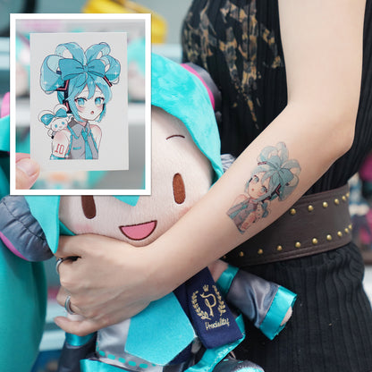 Hatsune Miku Temporary Tattoos – Waterproof Temporary Tattoos for Cosplay, Parties, Festivals, Concerts, and Anime Conventions – Set of 8 Designs