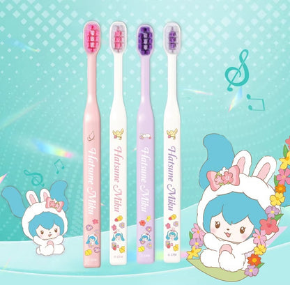 Official Hatsune Miku Little Bunny Miku Adult Manual Toothbrush with Cloud-Soft Fine Bristles