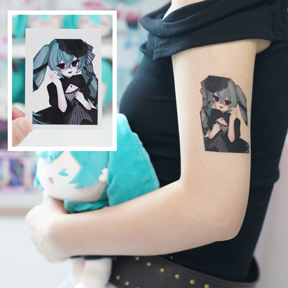 Hatsune Miku Temporary Tattoos – Waterproof Temporary Tattoos for Cosplay, Parties, Festivals, Concerts, and Anime Conventions – Set of 8 Designs