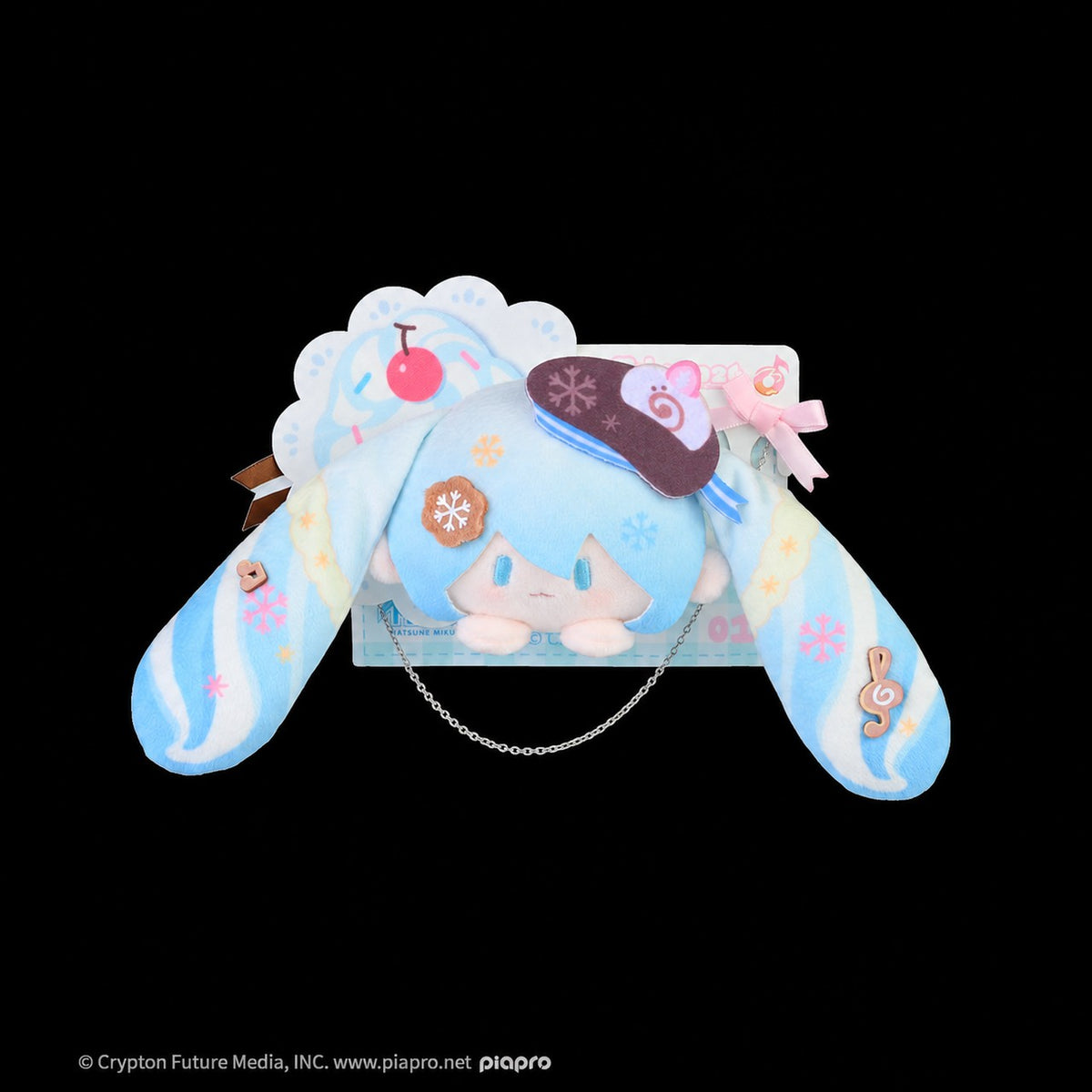 Officially Licensed Snow Miku PATCH Series Plush Badge (13 x 14 cm / 5.1 x 5.5 in)