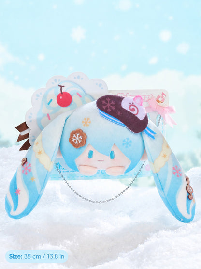 Officially Licensed Snow Miku PATCH Series Plush Badge (13 x 14 cm / 5.1 x 5.5 in)