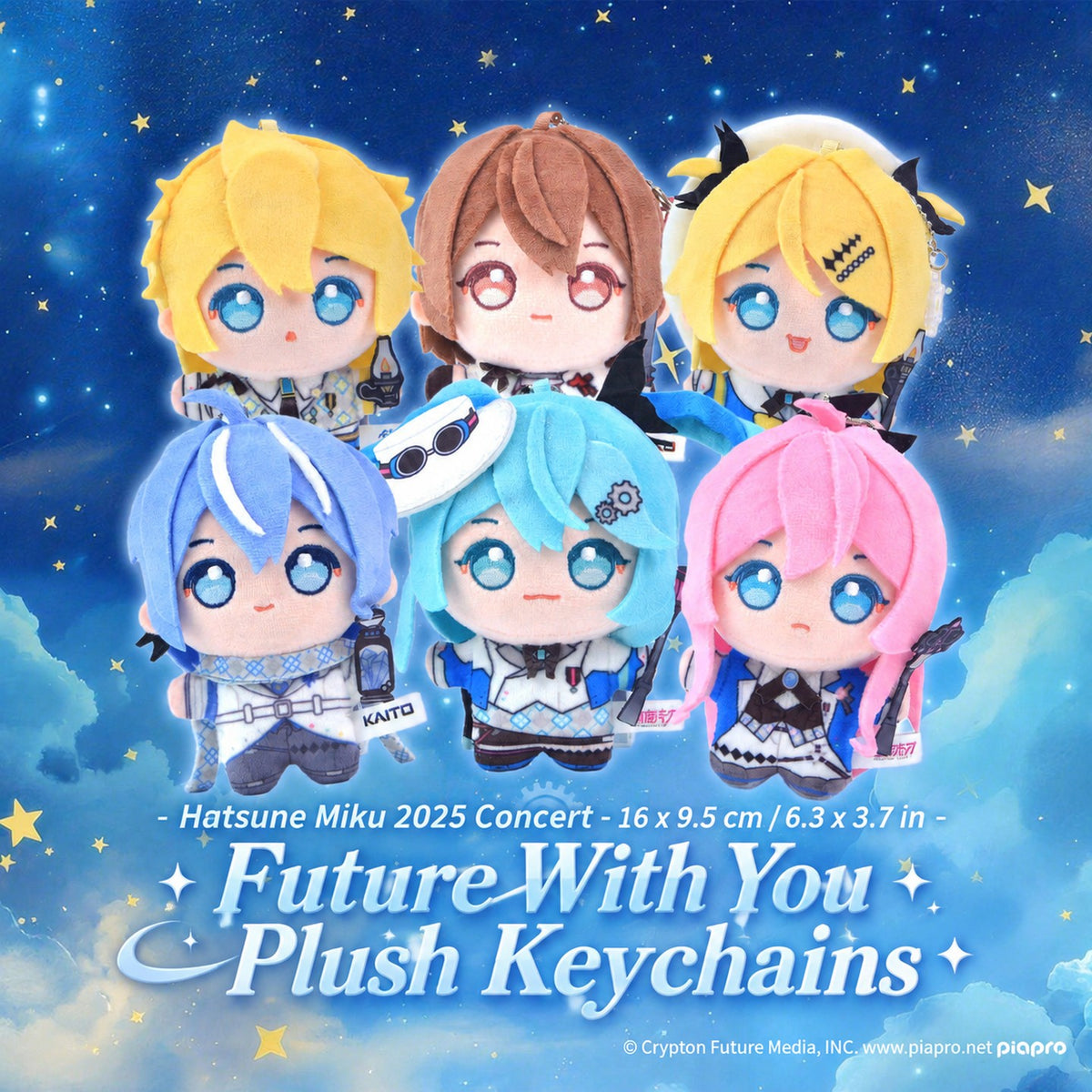 Officially Licensed Hatsune Miku Plush Charm (11 x 22 cm / 4.3 x 8.7 in)