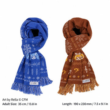 Officially Licensed Hatsune Miku Pixel-Style Knit Scarf – Snow Miku or Rin & Len