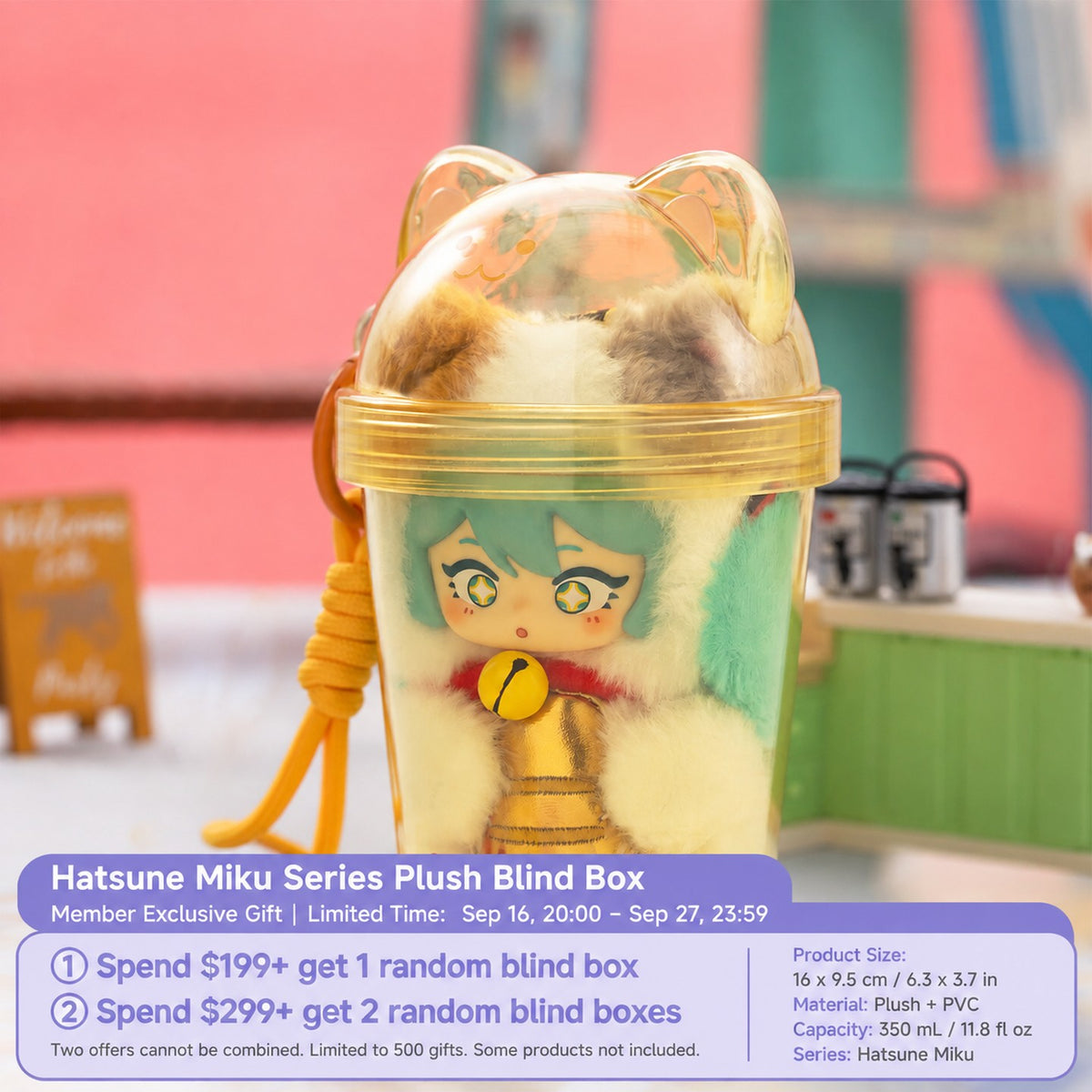 Officially Licensed Hatsune Miku Cup Plush Blind Box (15 cm / 5.9 in)