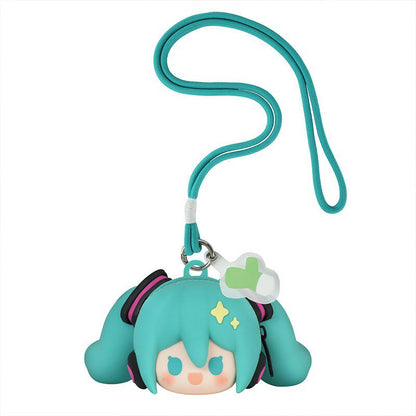 Officially Licensed Hatsune Miku Happy Silicone Coin Purse with Strap