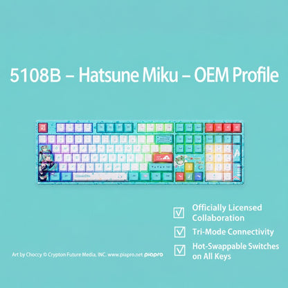 Officially Licensed Hatsune Miku AKKO 5108B & Sakura Miku Mechanical Keyboard