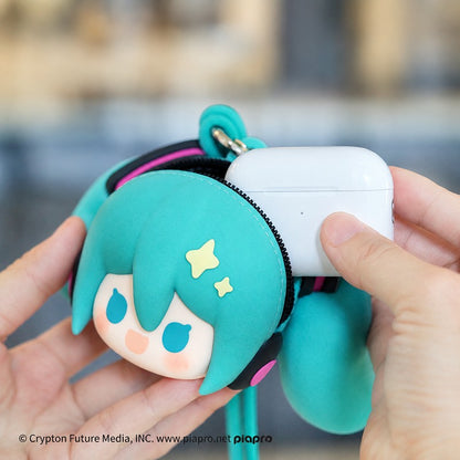Officially Licensed Hatsune Miku Happy Silicone Coin Purse with Strap
