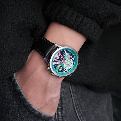Montre à quartz Hatsune Miku Colorful Planet à 6 aiguilles sous licence officielle