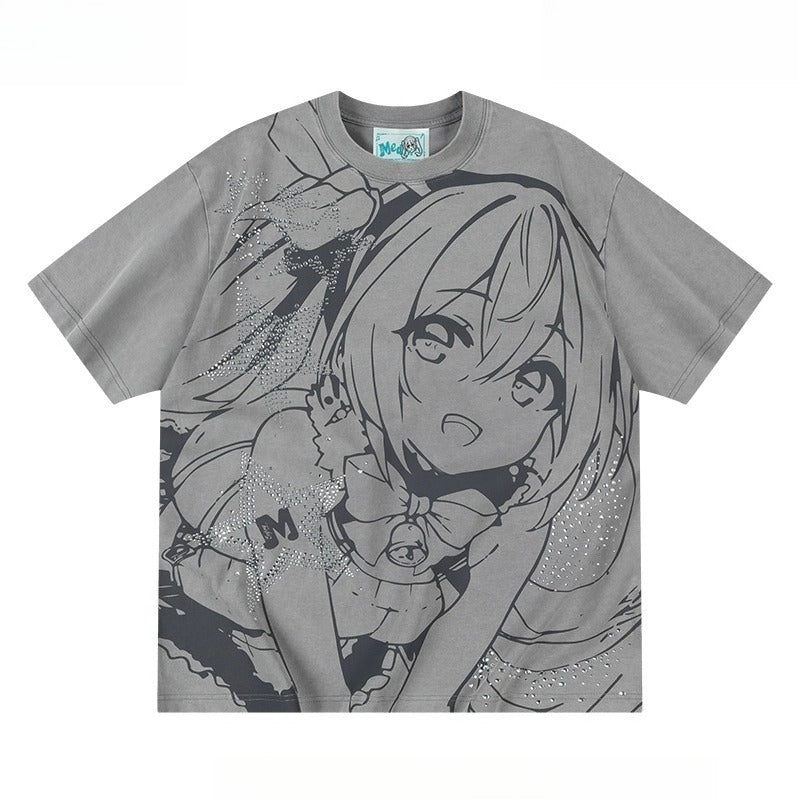 Official Licensed Hatsune Miku Washed Short-Sleeve T-Shirt – Casual Summer Tee