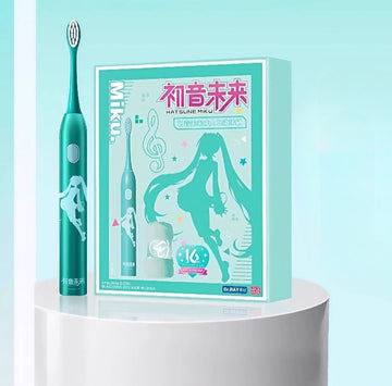 Official Hatsune Miku Phantom Series Adult Electric Toothbrush – Soft Bristle Sonic Rechargeable Set