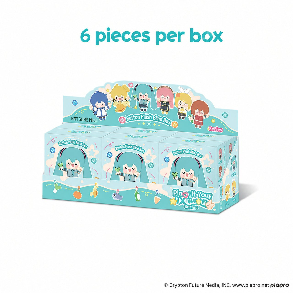 Officially Licensed Hatsune Miku Emoji Button Plush Blind Box (6.5 cm / 2.6 in)