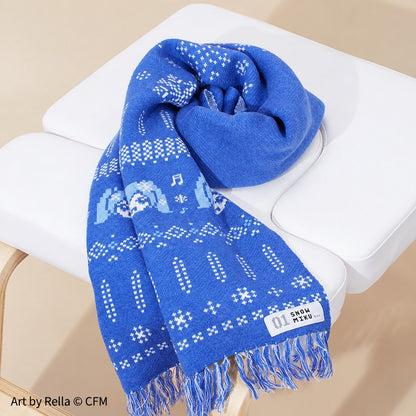 Officially Licensed Hatsune Miku Pixel-Style Knit Scarf – Snow Miku or Rin & Len