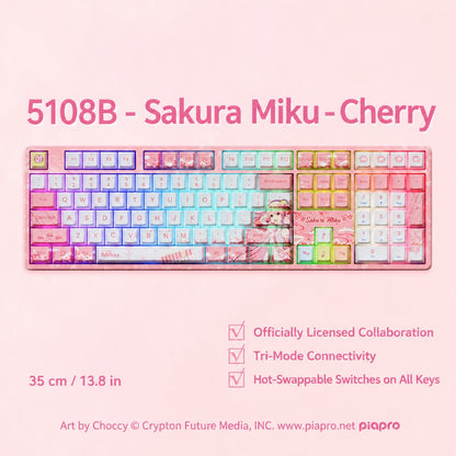 Officially Licensed Hatsune Miku AKKO 5108B & Sakura Miku Mechanical Keyboard