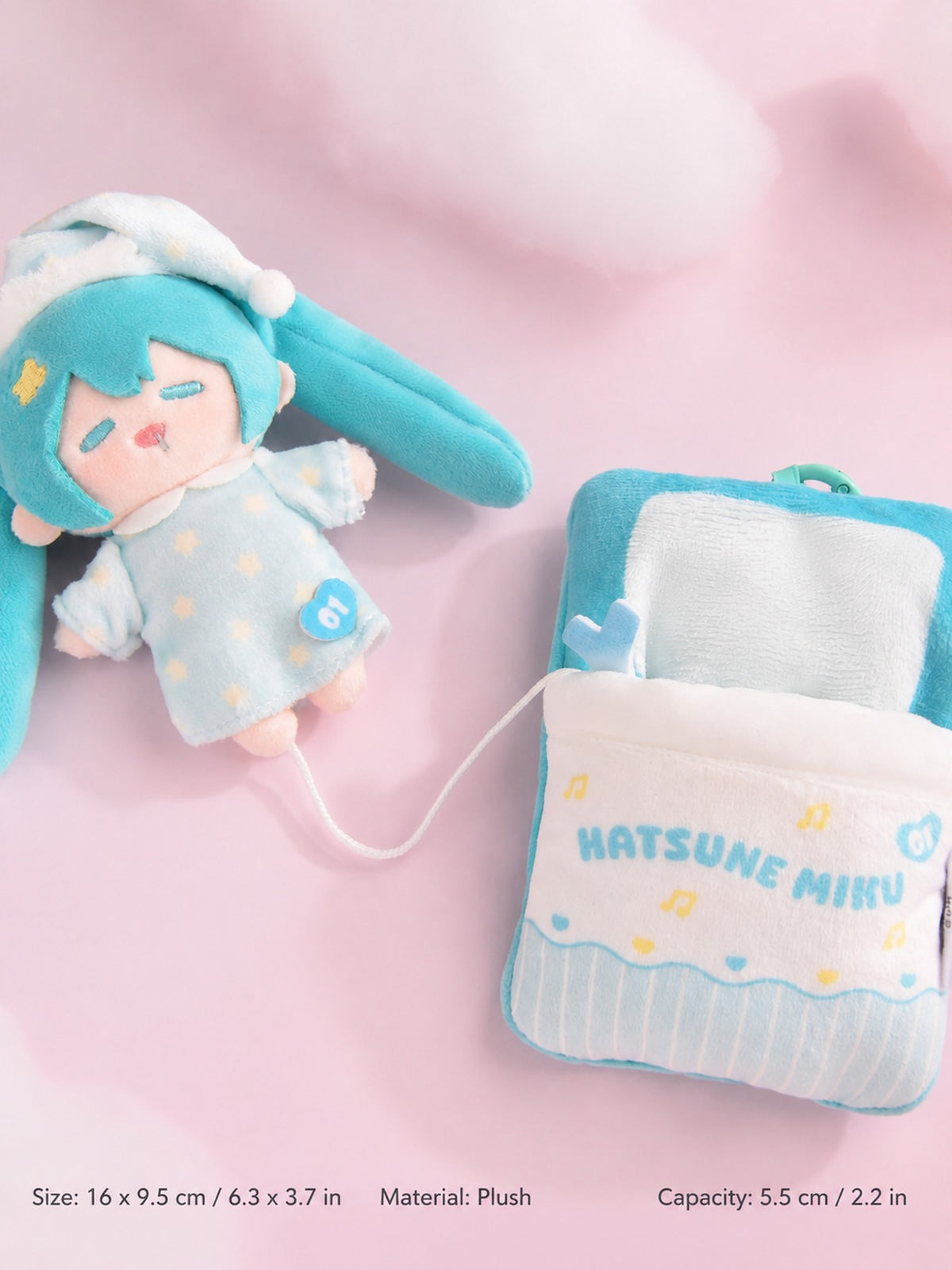 Officially Licensed Hatsune Miku Plush Card Holder Blind Box (9 x 13 cm / 3.5 x 5.1 in)