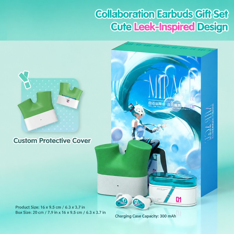 Officially Licensed Hatsune Miku x MOONDROP MIRAGE True Wireless Earbuds