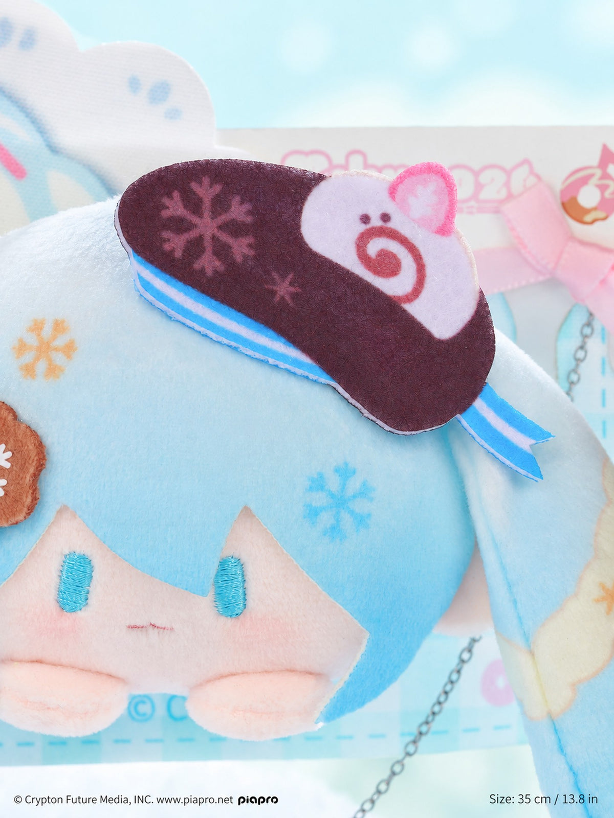 Officially Licensed Snow Miku PATCH Series Plush Badge (13 x 14 cm / 5.1 x 5.5 in)