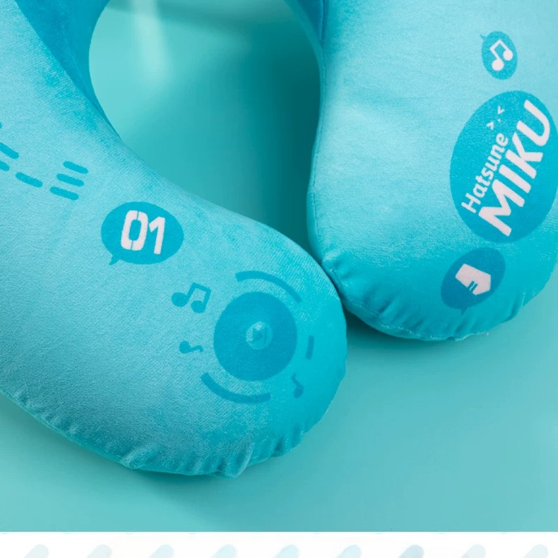 Official Hatsune Miku Memory Foam U-Shaped Neck Pillow – Detachable, Perfect for Naps