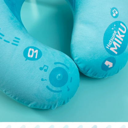 Official Hatsune Miku Memory Foam U-Shaped Neck Pillow – Detachable, Perfect for Naps