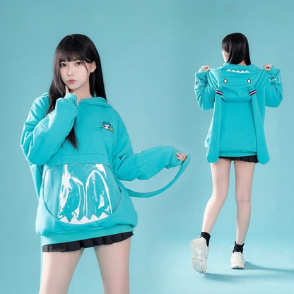 Hatsune Miku Bite-Style Graphic Oversized Hooded Hoodie – Ita Style
