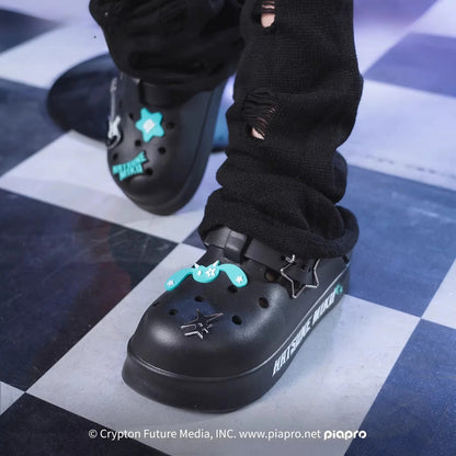 Official Hatsune Miku Rock Future Clogs, Unisex Non-Slip Beach Sandals