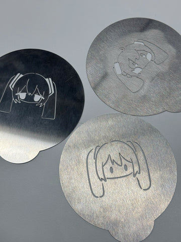 Fanmade Hatsune Miku Latte Art Stencil Set – 3 Designs