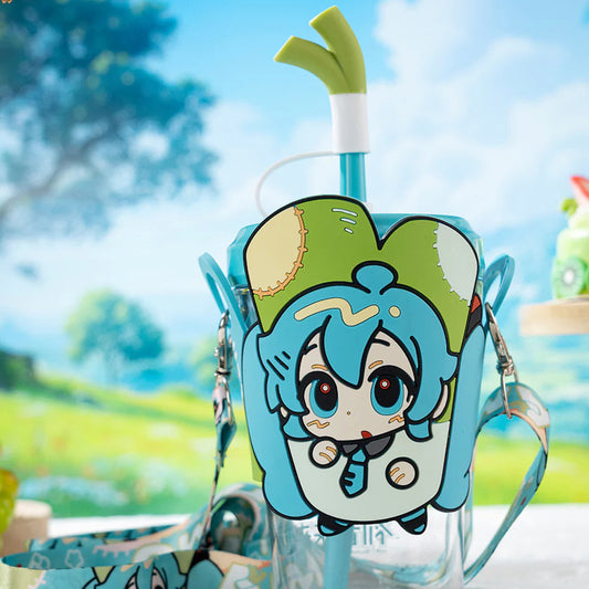 Official Licensed Hatsune Miku Cute Straw Water Bottle