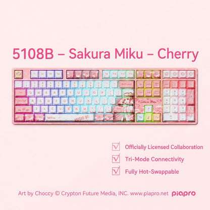 Officially Licensed Hatsune Miku AKKO 5108B & Sakura Miku Mechanical Keyboard