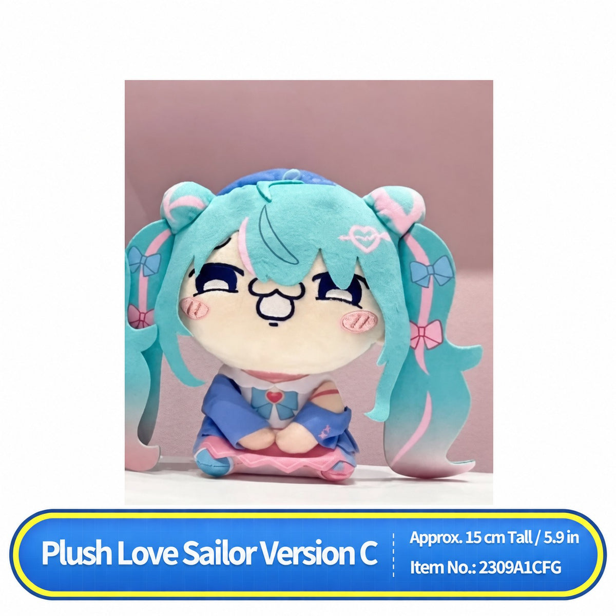 Officially Licensed Hatsune Miku MOCHIPICO Love Sailor Plush (15 cm / 5.9 in)