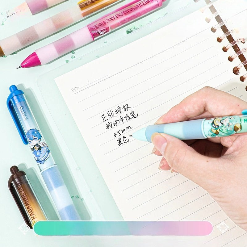 Official Licensed Hatsune Miku Retractable Black Gel Pen – 0.5mm Fine Point, 3-Pack