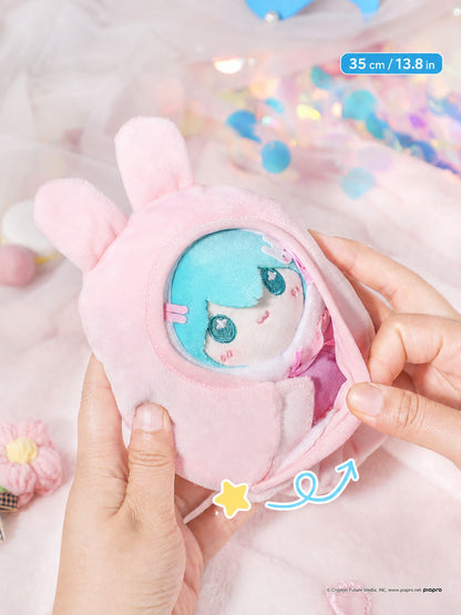 Officially Licensed Hatsune Miku Plush Pendant, Removable Swaddle (12 cm / 4.7 in)