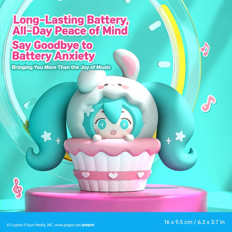 Officially Licensed Hatsune Miku Cupcake Clip-On Earbuds