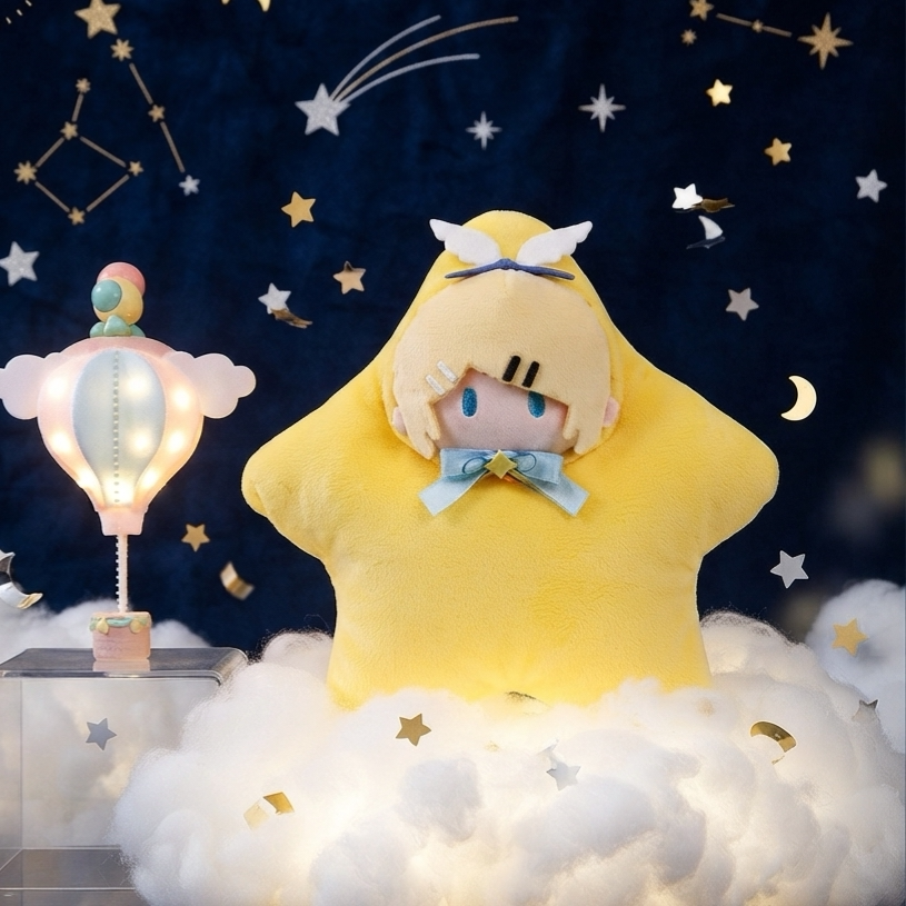 Officially Licensed BEMOE Hatsune Miku Star Prayer Night Hand Puppet – Kagamine Rin