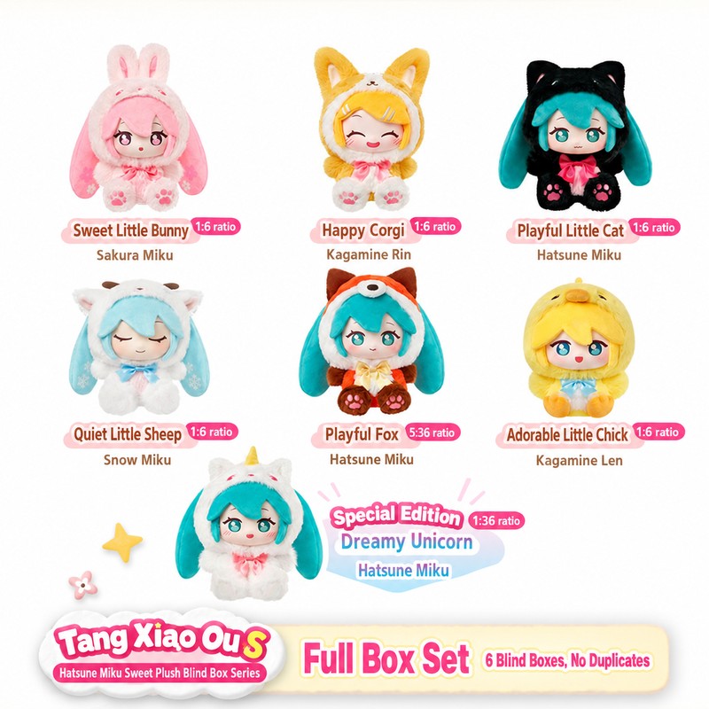 Officially Licensed Hatsune Miku Forest Friends Plush Blind Box (15 cm / 5.9 in)