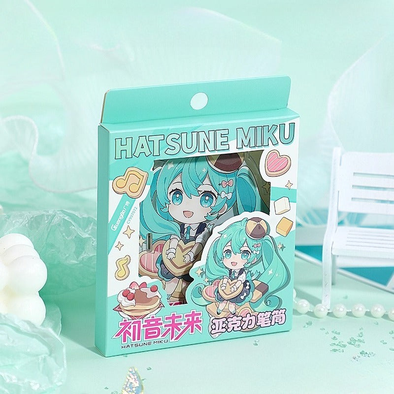 Official Licensed Hatsune Miku Acrylic Pen Holder – Desktop Organizer & Minimalist Decor