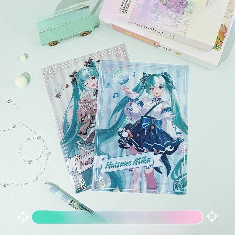 Official Licensed Hatsune Miku A4 L-Shaped File Folder – Document Storage Sleeve (Style A + Style B)