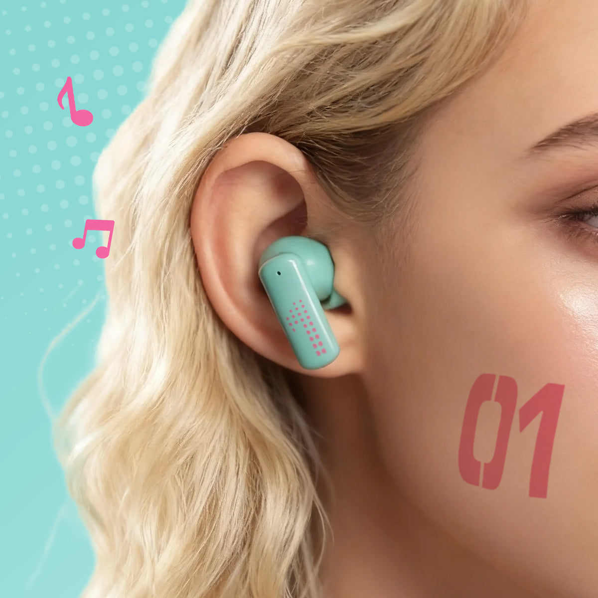 Officially Licensed Hatsune Miku Wireless Earphones with Smart Display Desktop Stand