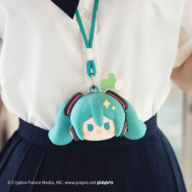 Officially Licensed Hatsune Miku Happy Silicone Coin Purse with Strap