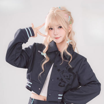 Official Hatsune Miku Y2K Ice Candy Cropped Jacket – Women’s Collared Short Coat