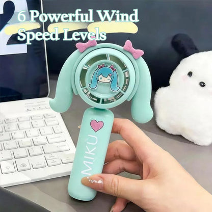 Hatsune Miku Portable USB Rechargeable Handheld Mini Fan
