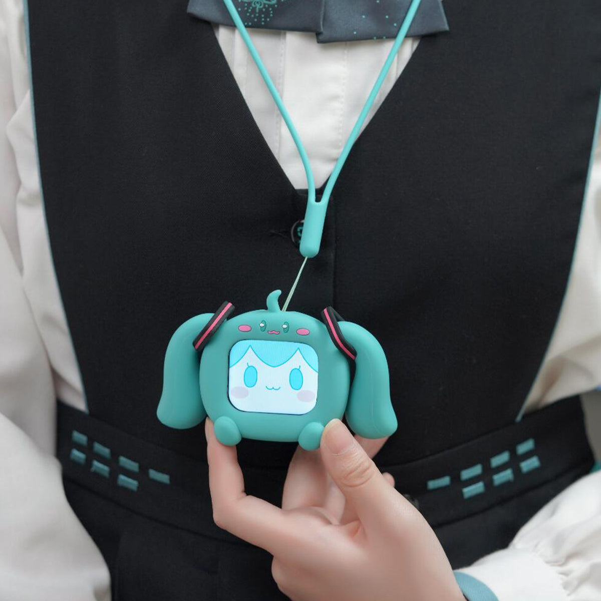 Écouteurs sans fil Hatsune Miku sous licence officielle avec support de bureau intelligent