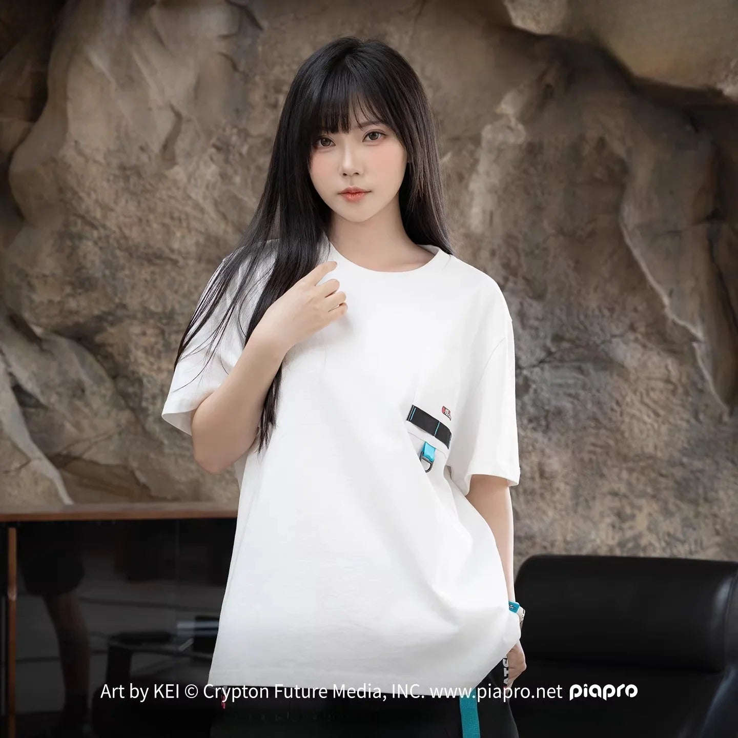 Official Hatsune Miku Neon EDM Cotton Short Sleeve T-Shirt, Unisex Everyday Top