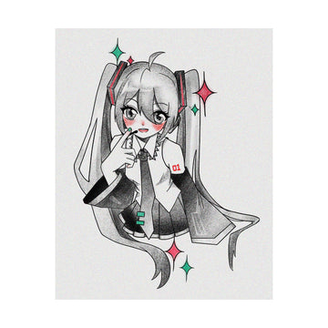 Hatsune Miku Leek Design Temporary Tattoos – Waterproof Temporary Tattoos for Cosplay, Parties, Festivals, Concerts, and Anime Conventions– 4 pcs (Same Design)